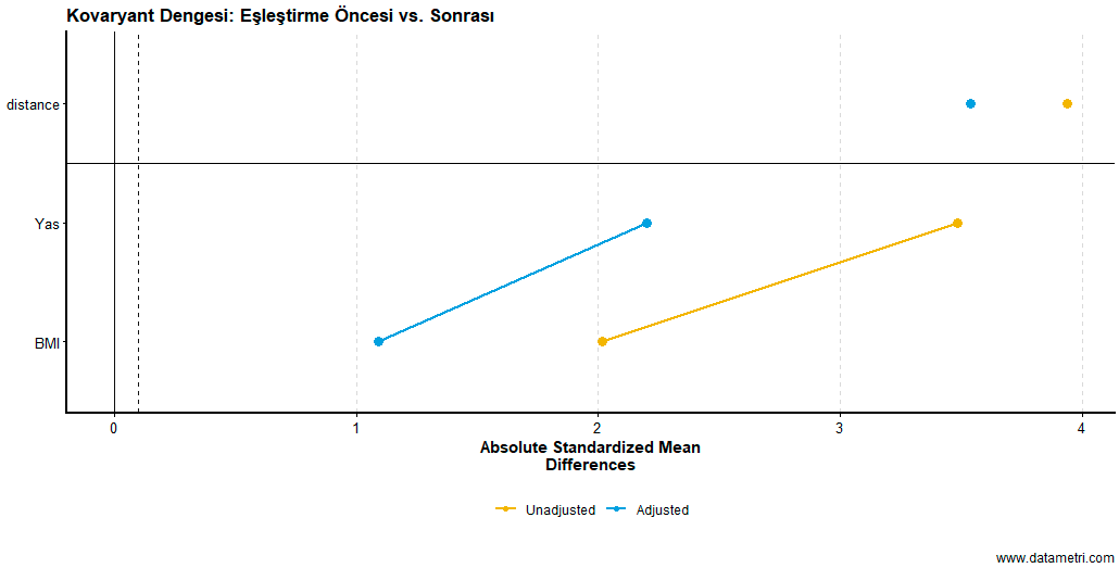 Propensity Score Matching Love Plot