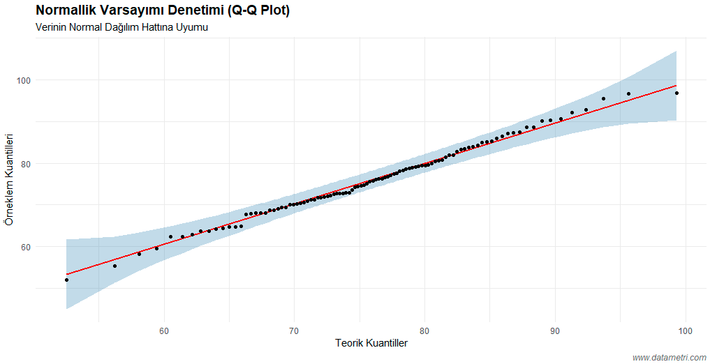 Q-Q Plot Normallik Varsayımı Denetimi