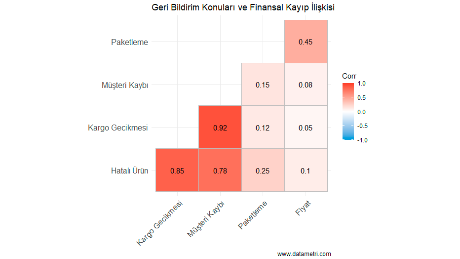 Müşteri Geri Bildirim Korelasyon Matrisi